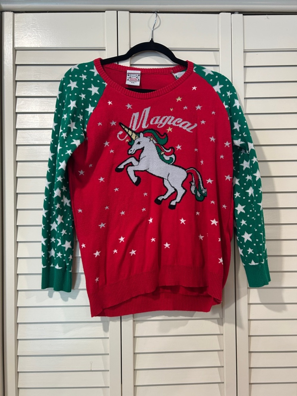 Unicorn Ugly Christmas Sweater Women Medium
